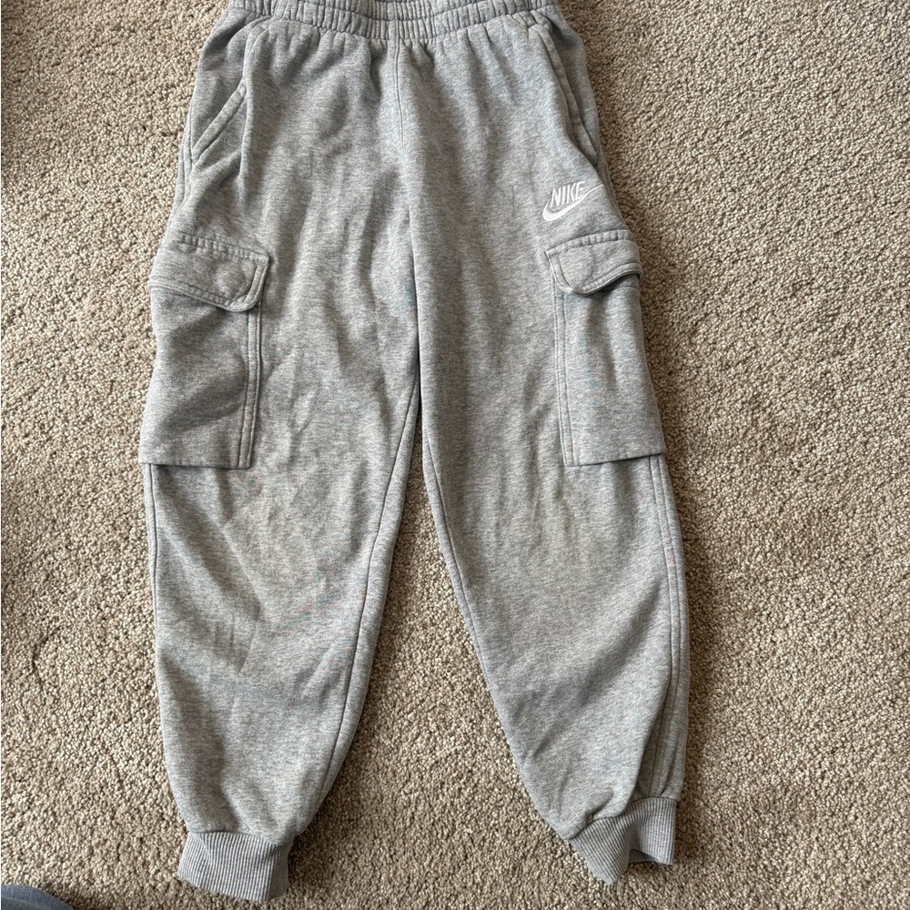 Nike Kids Light Gray Cargo Sweatpants